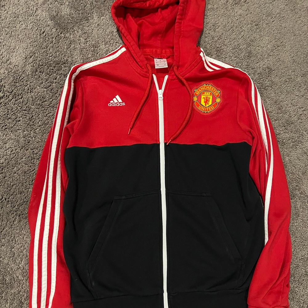 Adidas Manchester United full-zip hoodie, size L